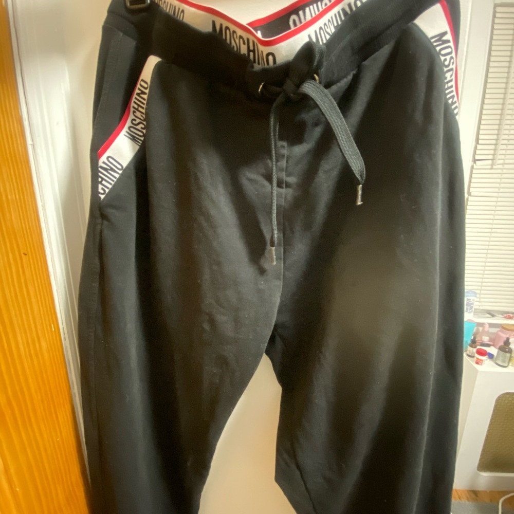 Moschino Black Sweatpants with Drawstring Waistband